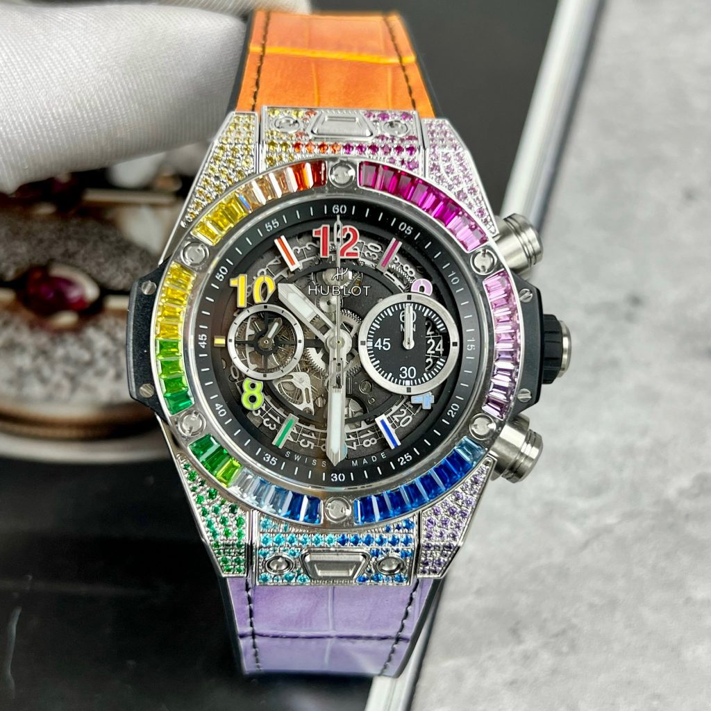Hublot Big Bang Unico Rainbow Titanium Replica Watches BBF 42mm (5)