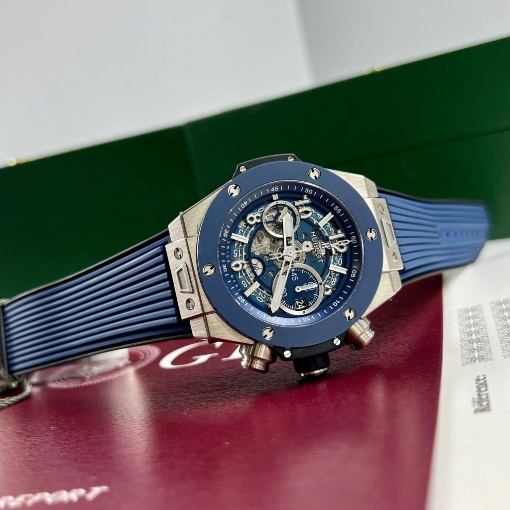 Hublot Big Bang Unico Replica Watches Titanium Blue Demi BBF 44mm (1)