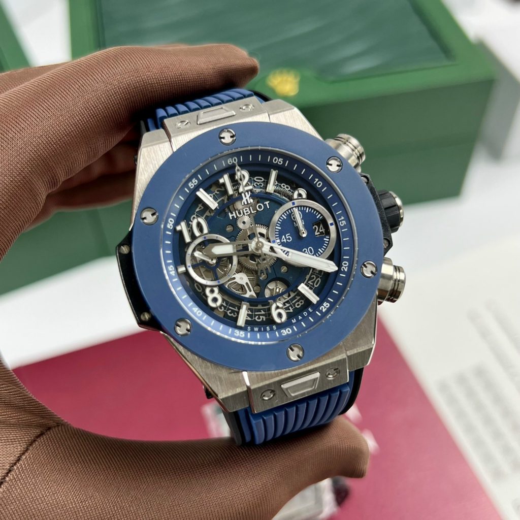 Hublot Big Bang Unico Replica Watches Titanium Blue Demi BBF 44mm (1)