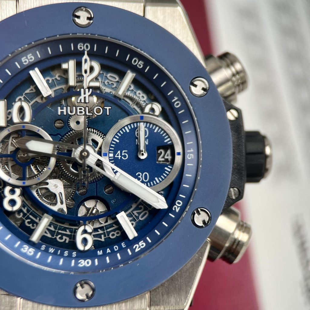 Hublot Big Bang Unico Replica Watches Titanium Blue Demi BBF 44mm (1)