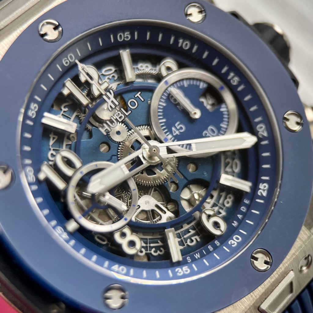 Hublot Big Bang Unico Replica Watches Titanium Blue Demi BBF 44mm (1)