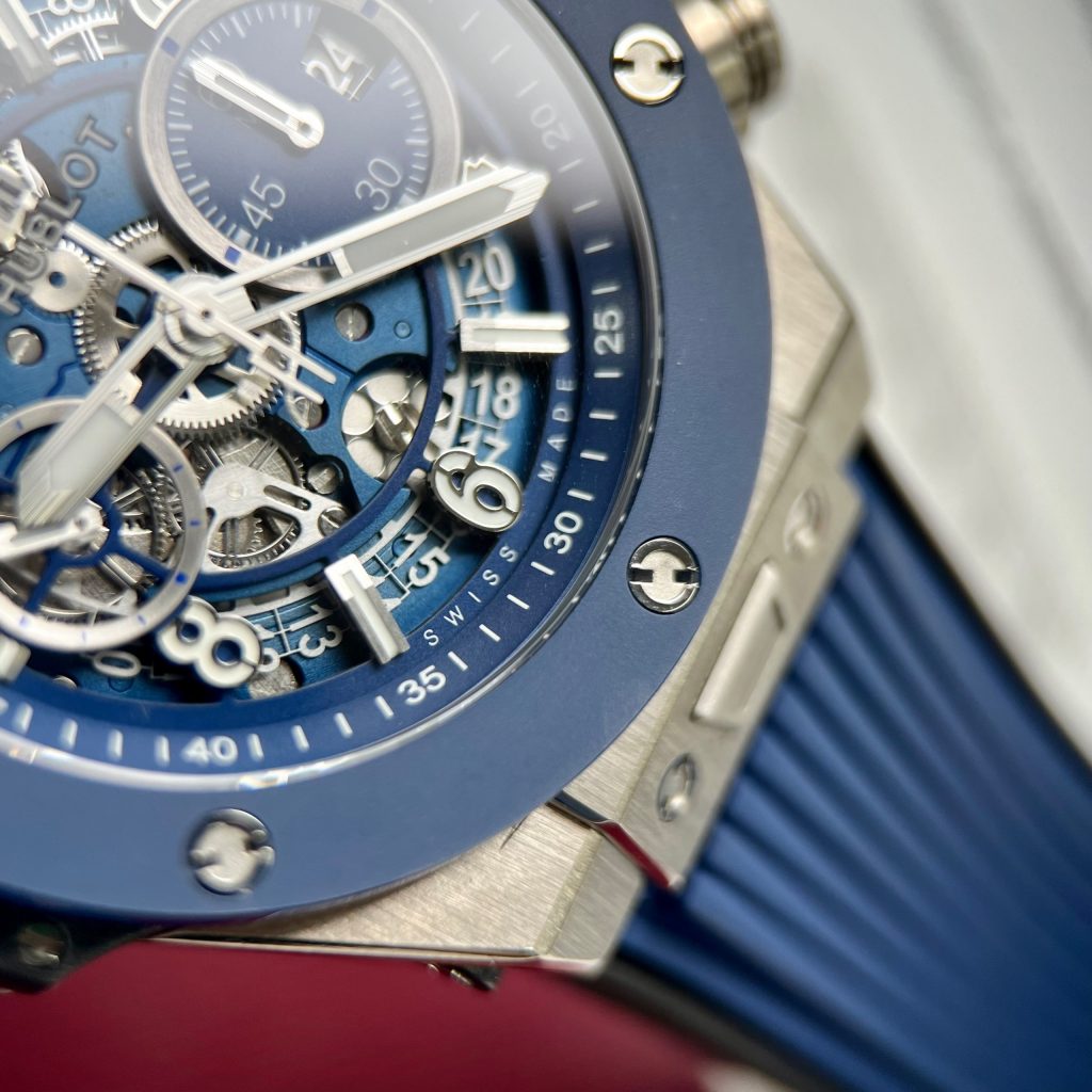 Hublot Big Bang Unico Replica Watches Titanium Blue Demi BBF 44mm (1)