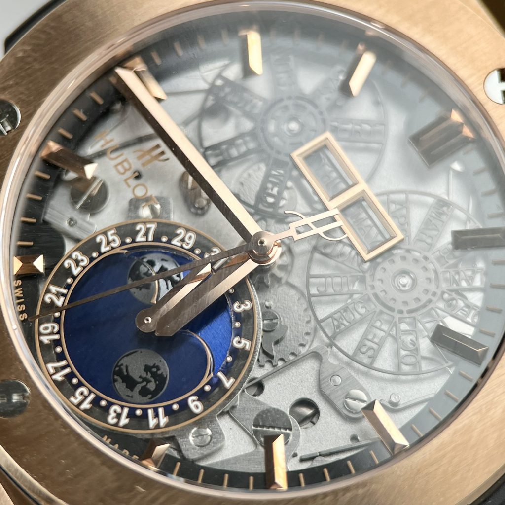 Hublot Classic Fusion Aerofusion Moonphase King Gold Replica Watches 42mm (6)