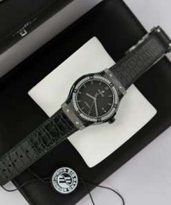 Hublot Classic Fusion Black Ceramic Bezel Stones Custom Movement JJZ 42mm (20)