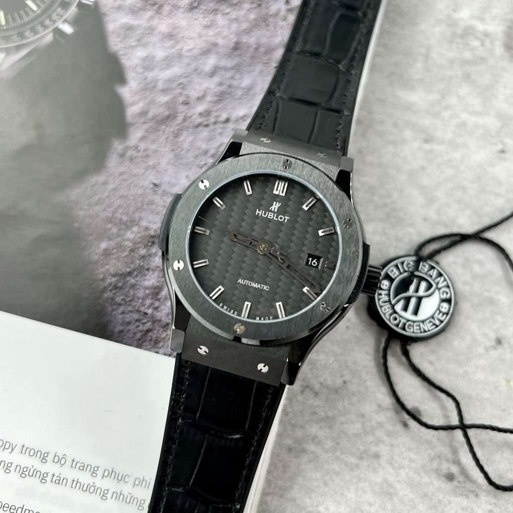 Hublot Classic Fusion Ceramic Replica Watch Carbon Dial JJZ Factory 42mm (10)