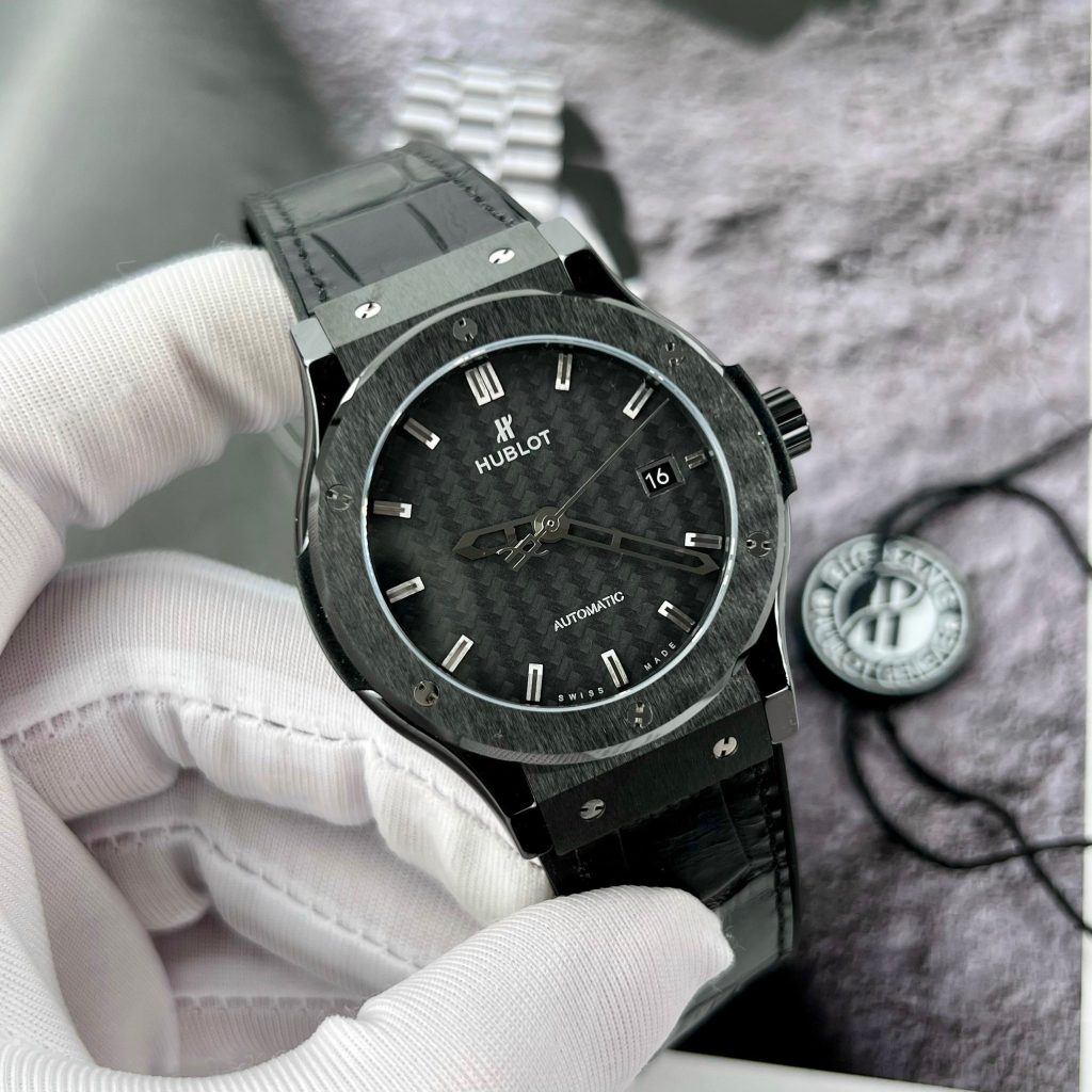Hublot Classic Fusion Ceramic Replica Watch Carbon Dial JJZ Factory 42mm (10)