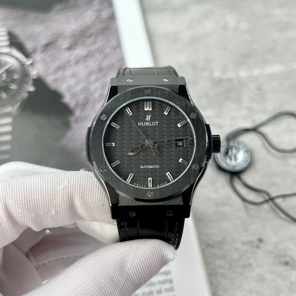 Hublot Classic Fusion Ceramic Replica Watch Carbon Dial JJZ Factory 42mm (10)