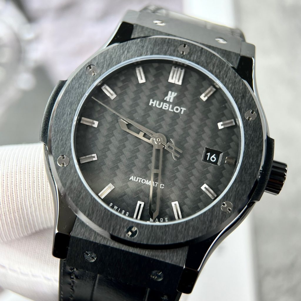 Hublot Classic Fusion Ceramic Replica Watch Carbon Dial JJZ Factory 42mm (10)