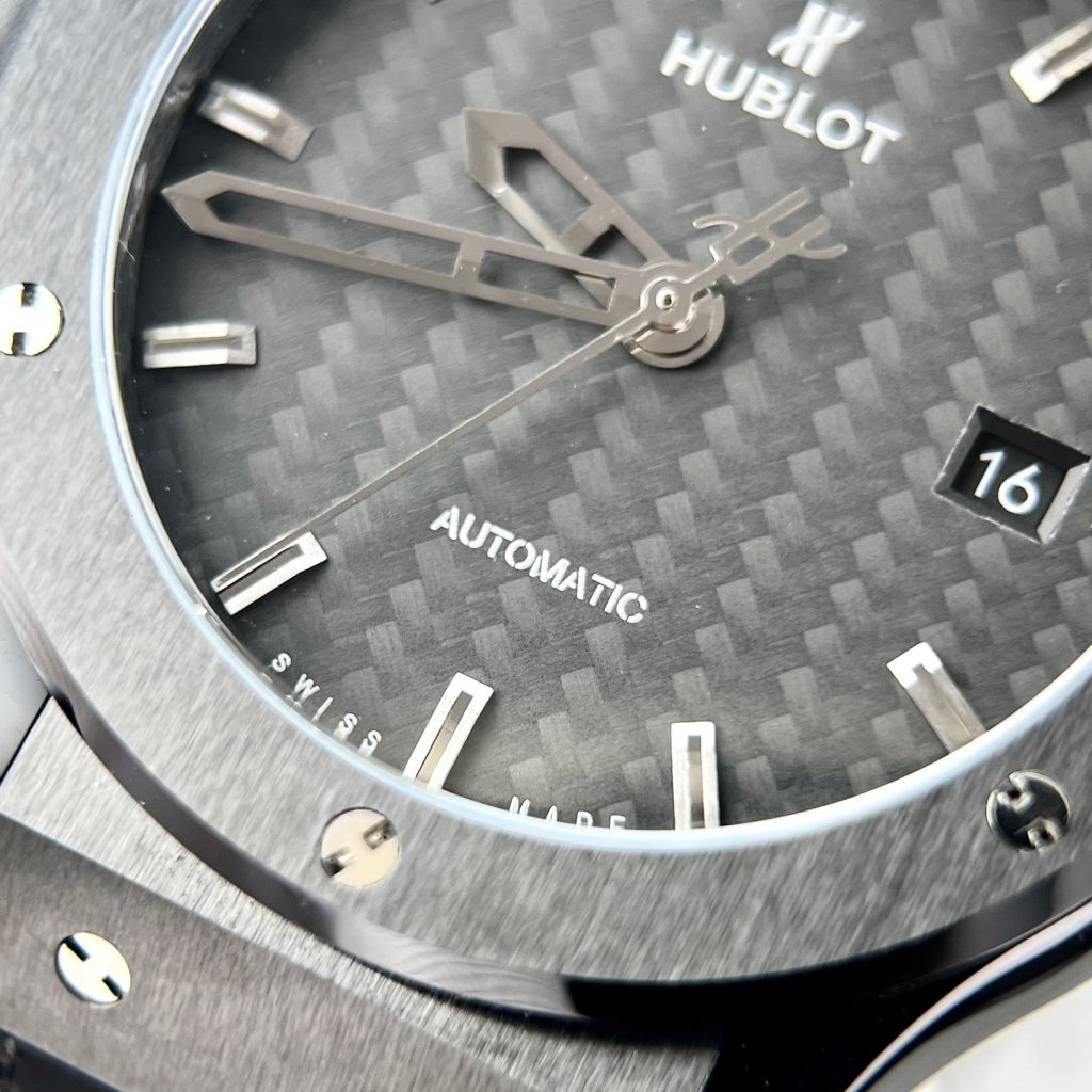Hublot Classic Fusion Ceramic Replica Watch Carbon Dial JJZ Factory 42mm (10)