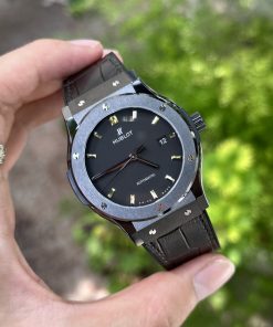 Hublot Classic Fusion Ceramic Replica Watches Leather Black JJZ 42mm (1)