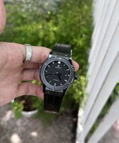 Hublot Classic Fusion Ceramic Replica Watches Leather Black JJZ 42mm (1)