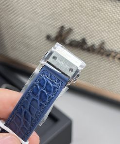 Hublot Classic Fusion Custom Full Moissanite Diamonds Blue Dial Womens Replica Watches 33mm (2)