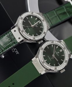 Hublot Classic Fusion Customs Bezel Moissanite Green Color 38mm (2)