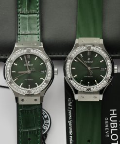 Hublot Classic Fusion Customs Bezel Moissanite Green Color 38mm (2)