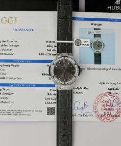 Hublot Classic Fusion Customs Moissanite Diamonds Gray Dial Best Replcia 38mm (1)