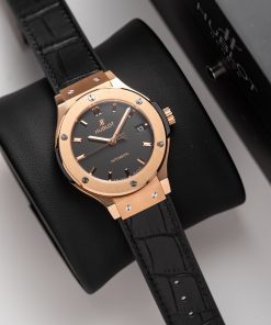 Hublot Classic Fusion King Gold Black Replica Watches JJF Factory (1)