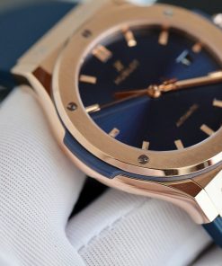 Hublot Classic Fusion King Gold Blue Best Replica JJF Factory 42mm (2)