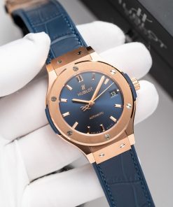 Hublot Classic Fusion King Gold Blue Replica Watches JJF Factory (1)
