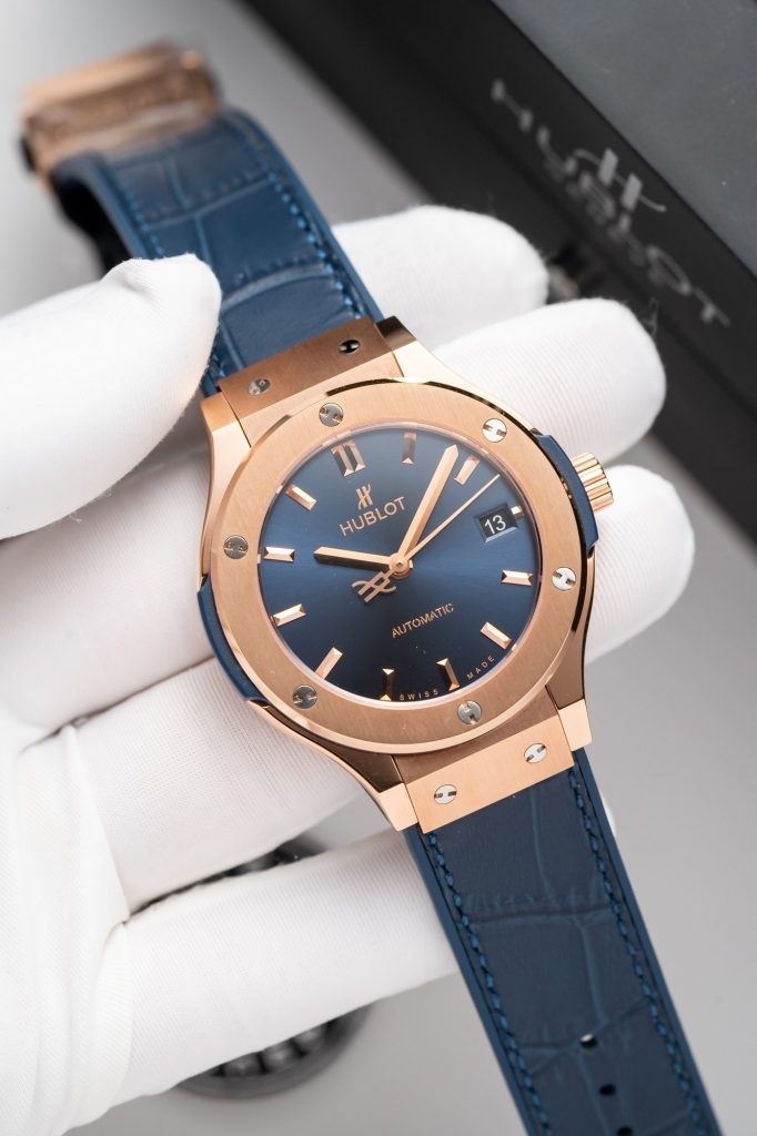 Hublot Classic Fusion King Gold Blue Replica Watches JJF Factory (1)