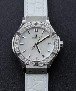 Hublot Classic Fusion Mother Of Pearl Dial Bezel Diamonds HB Factory 33mm