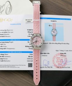 Hublot Classic Fusion Replica 11 Watch Dial Mother Of Pearl Pink + Moissanite Diamonds Hong Kong 33mm (2)