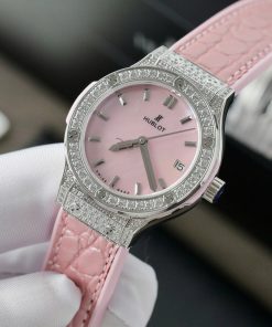 Hublot Classic Fusion Replica 11 Watches Dial Mother Of Pearl Pink 33mm (2)