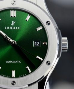 Hublot Classic Fusion Titanium Green Dial Best Replica Watch JJF Factory 2024 (8)