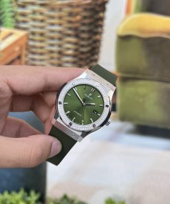 Hublot Classic Fusion Titanium Green Dial Replica Watches JJ+ 42mm (2)