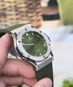 Hublot Classic Fusion Titanium Green Dial Replica Watches JJ+ 42mm (2)