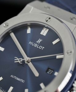 Hublot Classic Fusion Titanium Replica Watches Blue Dial JJF Factory 2024 (7)