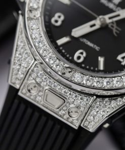 Hublot Customs Moissanite Diamonds Big Bang One Click Titanium 39mm (2)