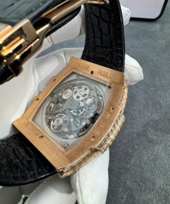 Hublot MP-06 Tourbillon Real Gold 18K Full Diamonds Baguette 45x51mm (2)