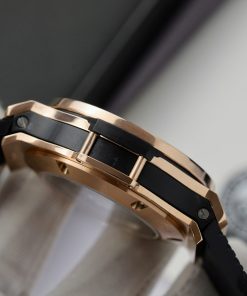 Hublot Replica Watch Big Bang Chronograph King Gold Black Dial Custom Moissanite Diamonds 44mm (2)