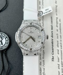 Hublot Replica Watch Customs Full Moissanite Diamonds Women's 33mm (1)