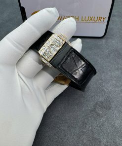 Hublot Sang Bleu Real Gold 18K Full Diamonds Baguette 45mm (3)