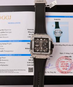 Hublot Square Bang Titanium Custom Bezel Diamonds Moissanite BBF Factory (3)