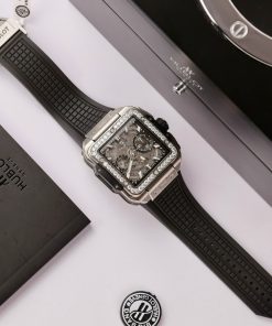 Hublot Square Bang Titanium Custom Bezel Diamonds Moissanite BBF Factory (3)