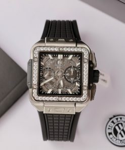 Hublot Square Bang Titanium Custom Bezel Diamonds Moissanite BBF Factory (3)