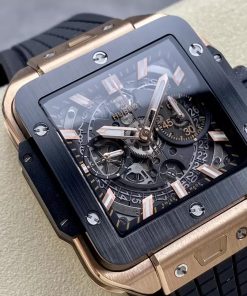 Hublot Square Bang Unico Ceramic King Gold Replica Watches BBF 42mm (1)