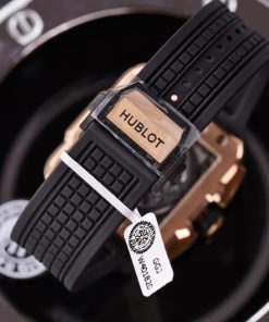 Hublot Square Bang Unico King Gold Custom Full Moissanite Diamonds 42mm (2)