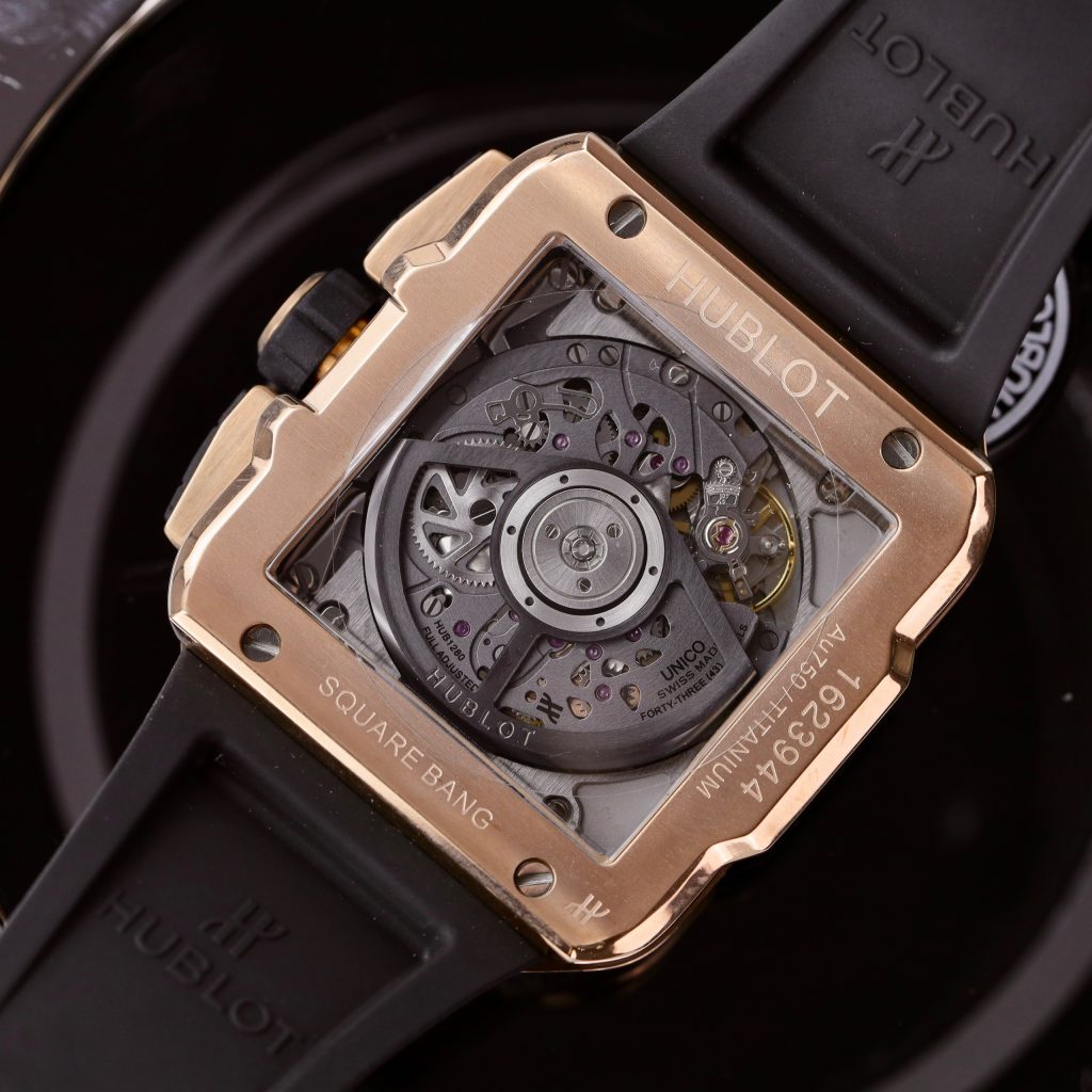 Hublot Square Bang Unico King Gold Custom Full Moissanite Diamonds 42mm (2)