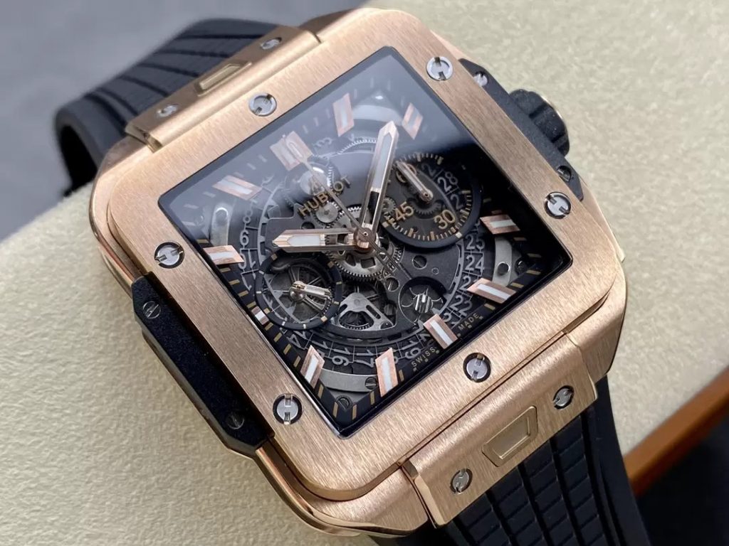 Hublot Square Bang Unico King Gold Replica Watches Best Quality 42mm (1)