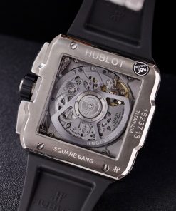 Hublot Square Bang Unico Titanium Custom Full Moissanite Diamonds Replica Watches 42mm (1)