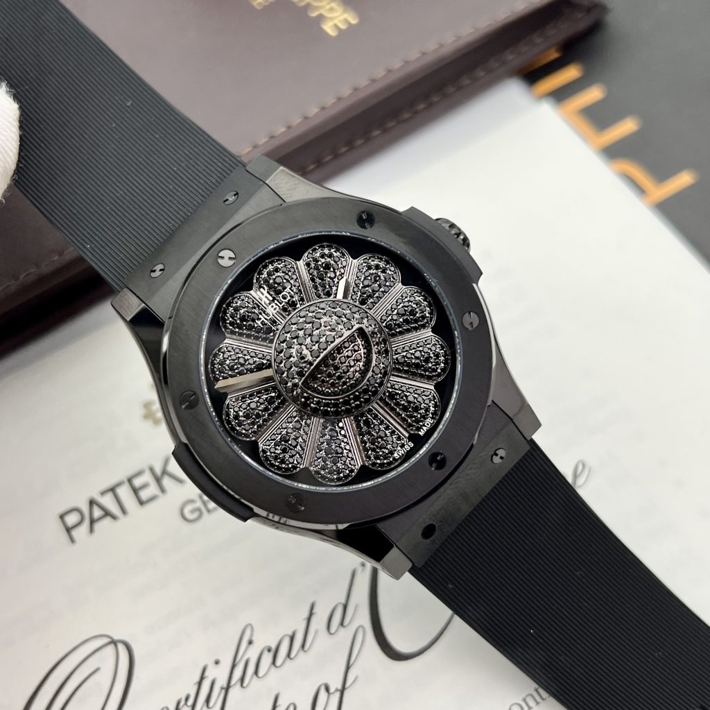 Hublot Takashi Murakami Ceramic Black Replica Watches 45mm (4)
