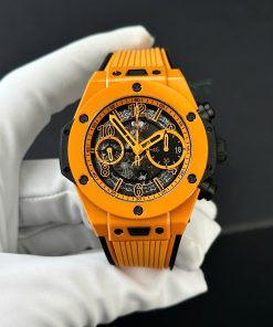 Hubot Big Bang Unico Orange Ceramic Replica Watch BBF Factory (9)
