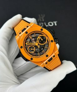 Hubot Big Bang Unico Orange Ceramic Replica Watch BBF Factory (9)