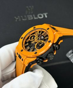 Hubot Big Bang Unico Orange Ceramic Replica Watch BBF Factory (9)