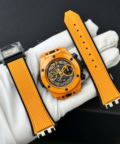 Hubot Big Bang Unico Orange Ceramic Replica Watch BBF Factory (9)