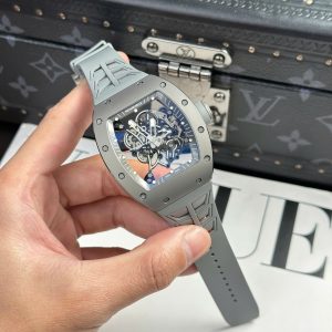 Richard Mille RM055 Bubba Watson Grey Boutique Edition Replica Watch Rubber Strap ZF Factory 42.7 x 49 (1)