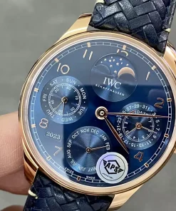IWC Portugieser IW503312 Blue Dial Replica Watch APS Factory 42mm (9)